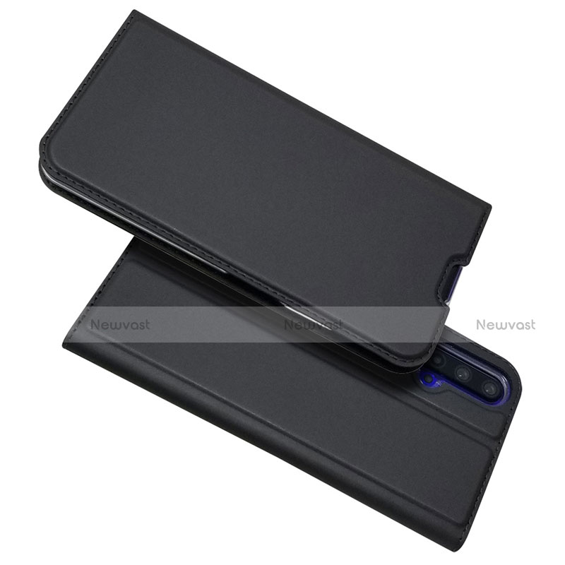 Leather Case Stands Flip Cover T12 Holder for Huawei Nova 5T Black