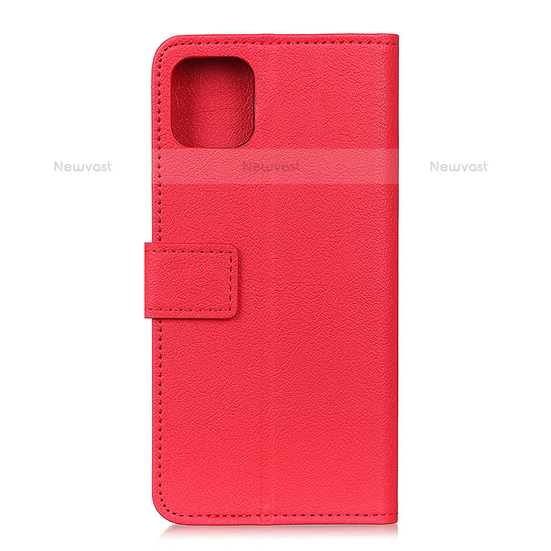 Leather Case Stands Flip Cover T12 Holder for Xiaomi Mi 11 5G Red