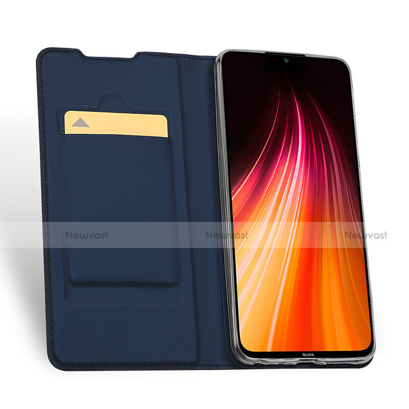 Leather Case Stands Flip Cover T12 Holder for Xiaomi Redmi Note 8 (2021)