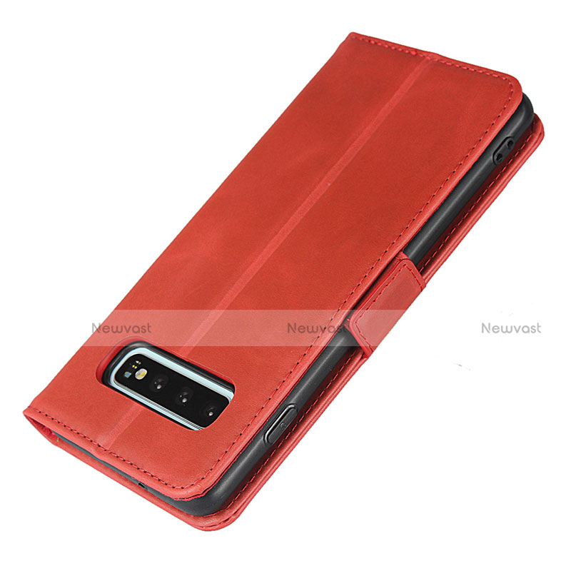 Leather Case Stands Flip Cover T14 Holder for Samsung Galaxy S10 Plus