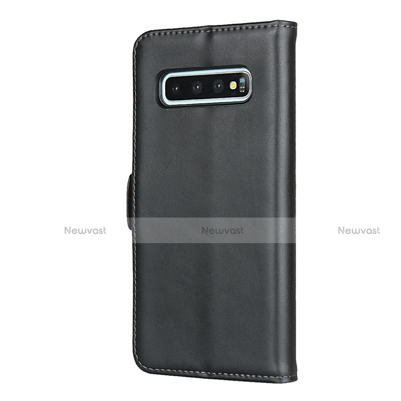 Leather Case Stands Flip Cover T14 Holder for Samsung Galaxy S10 Plus