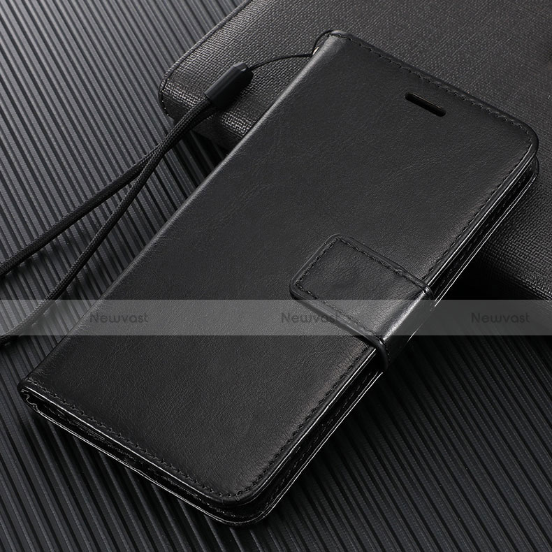 Leather Case Stands Flip Cover T14 Holder for Xiaomi Mi Note 10 Black