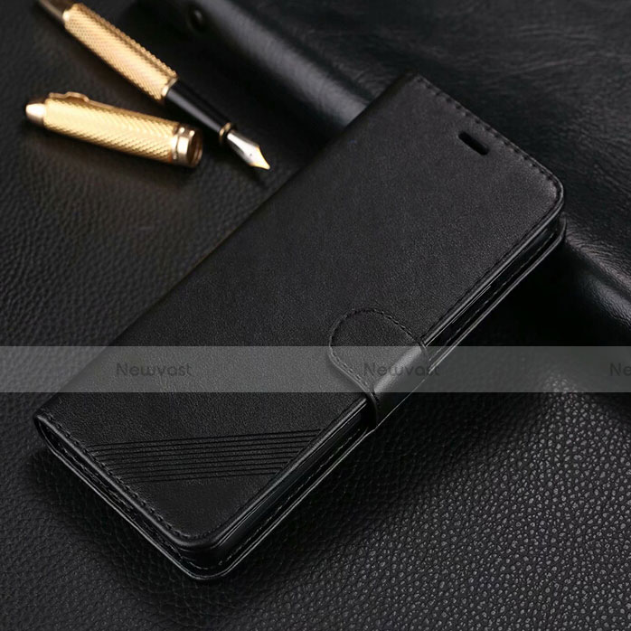 Leather Case Stands Flip Cover T14 Holder for Xiaomi Redmi Note 8 Pro Black