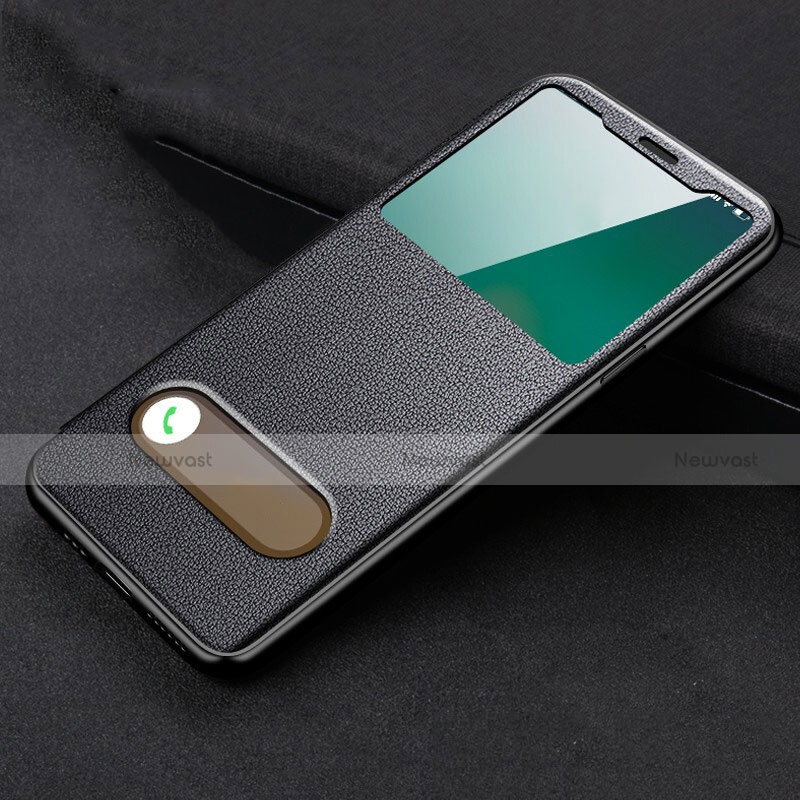 Leather Case Stands Flip Cover T15 Holder for Apple iPhone 11 Black