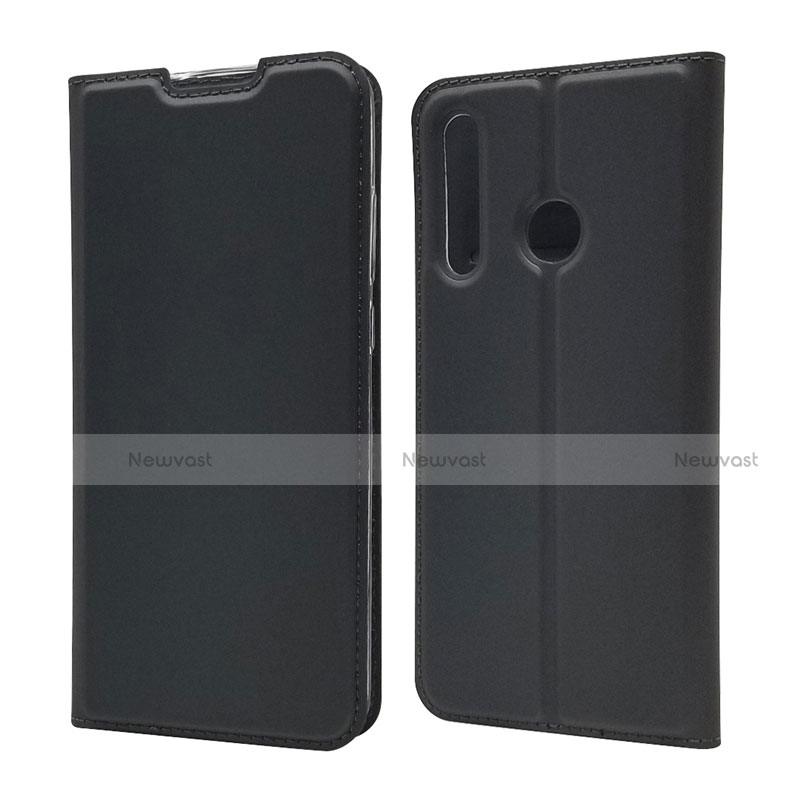Leather Case Stands Flip Cover T15 Holder for Huawei Honor 20 Lite Black
