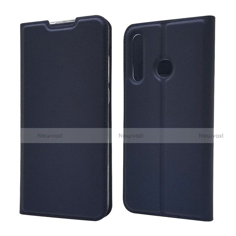 Leather Case Stands Flip Cover T15 Holder for Huawei Honor 20 Lite Blue