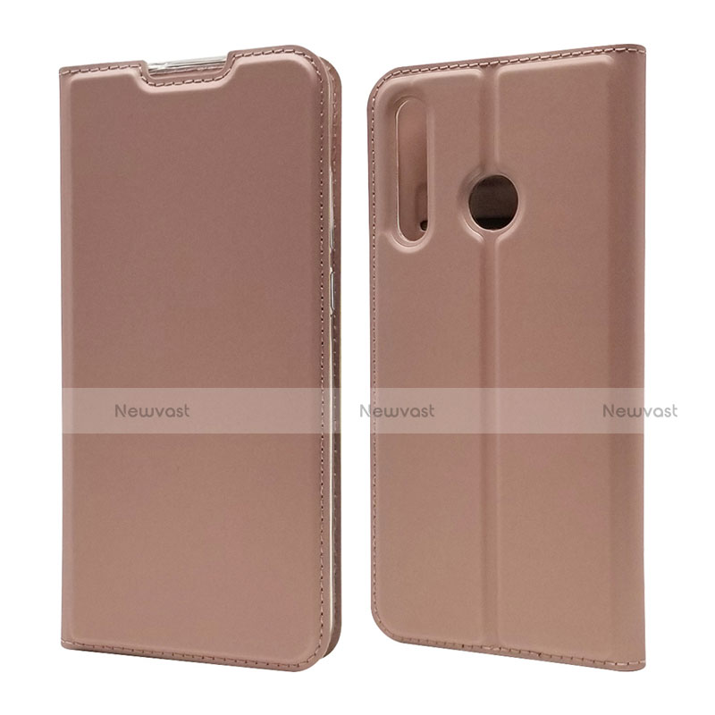Leather Case Stands Flip Cover T15 Holder for Huawei Honor 20 Lite Rose Gold