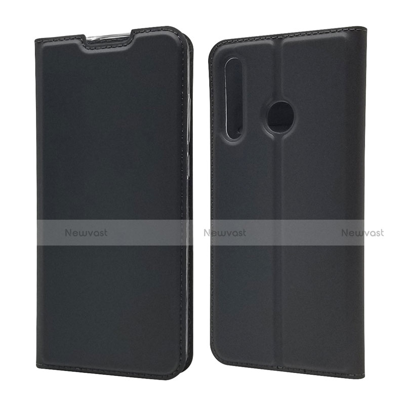 Leather Case Stands Flip Cover T15 Holder for Huawei Honor 20E Black