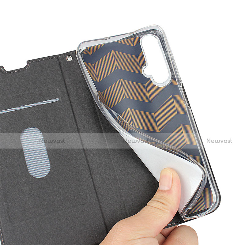 Leather Case Stands Flip Cover T15 Holder for Huawei Nova 5T