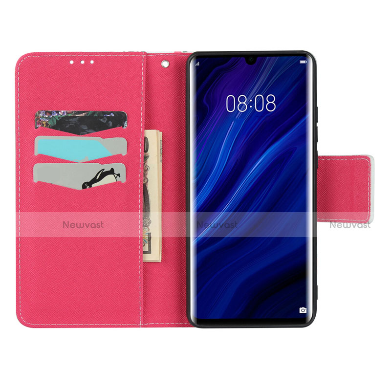 Leather Case Stands Flip Cover T15 Holder for Huawei P30 Pro