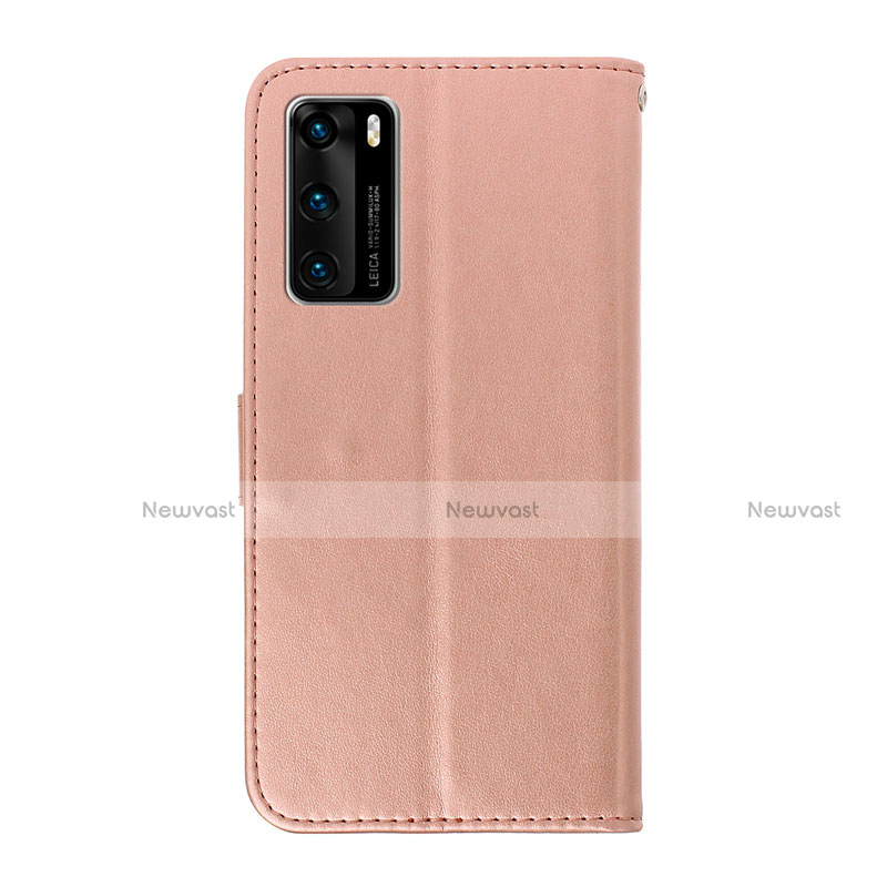 Leather Case Stands Flip Cover T15 Holder for Huawei P40