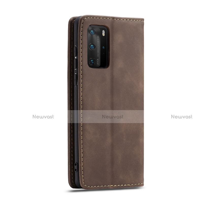 Leather Case Stands Flip Cover T15 Holder for Huawei P40 Pro