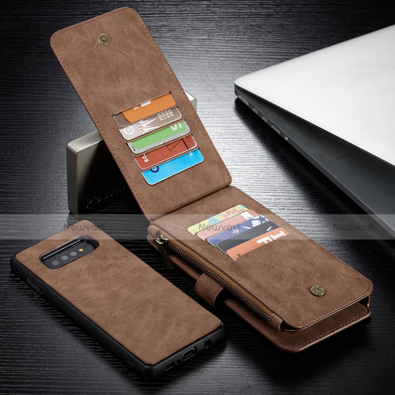 Leather Case Stands Flip Cover T15 Holder for Samsung Galaxy S10 Plus