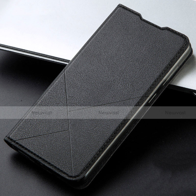 Leather Case Stands Flip Cover T15 Holder for Xiaomi Redmi Note 8 Pro Black