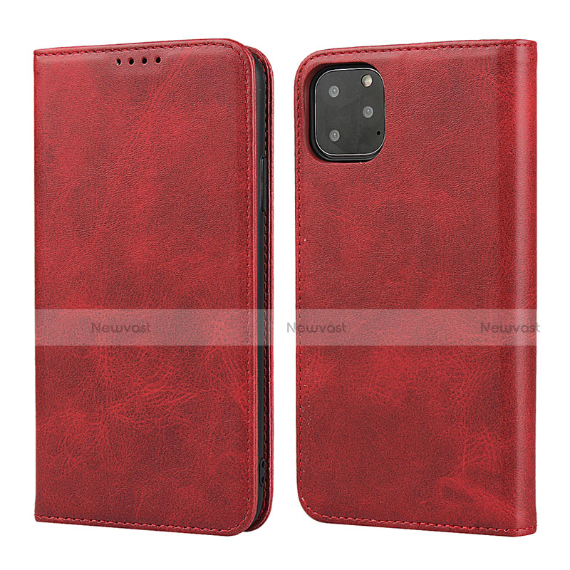Leather Case Stands Flip Cover T16 Holder for Apple iPhone 11 Pro Red