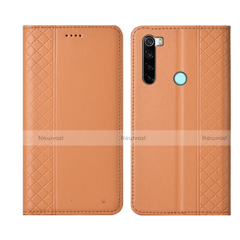 Leather Case Stands Flip Cover T16 Holder for Xiaomi Redmi Note 8 (2021)