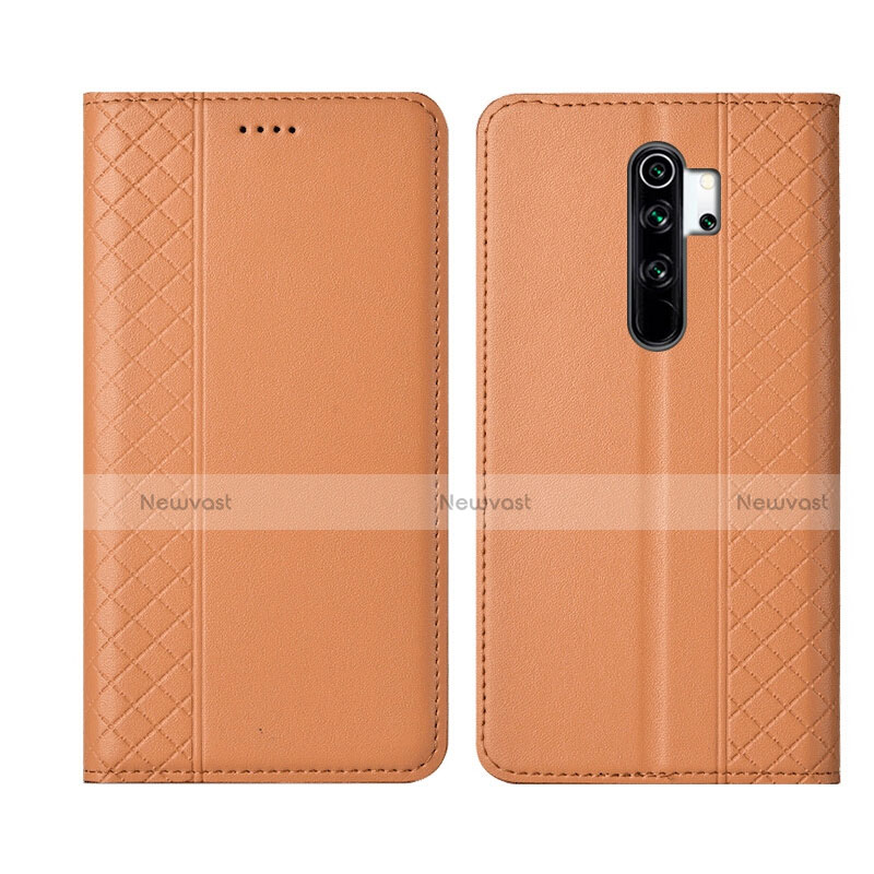 Leather Case Stands Flip Cover T16 Holder for Xiaomi Redmi Note 8 Pro Orange