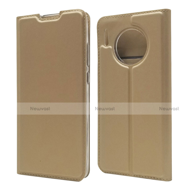 Leather Case Stands Flip Cover T17 Holder for Huawei Mate 30 Pro 5G Gold