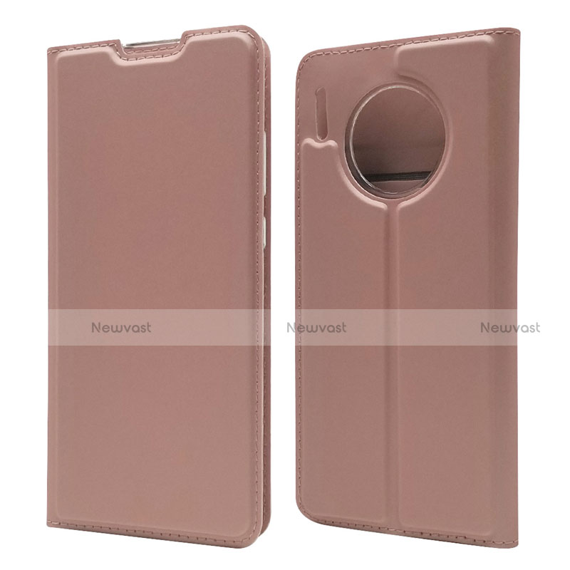 Leather Case Stands Flip Cover T17 Holder for Huawei Mate 30 Pro Rose Gold