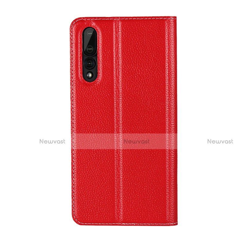Leather Case Stands Flip Cover T17 Holder for Huawei P20 Pro