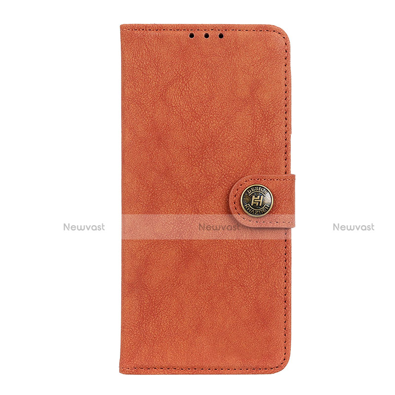 Leather Case Stands Flip Cover T17 Holder for Samsung Galaxy Note 20 5G Orange