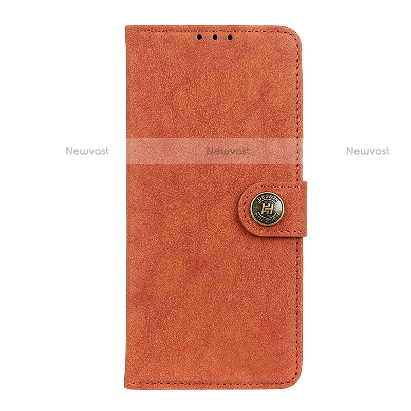 Leather Case Stands Flip Cover T17 Holder for Samsung Galaxy Note 20 Ultra 5G Orange