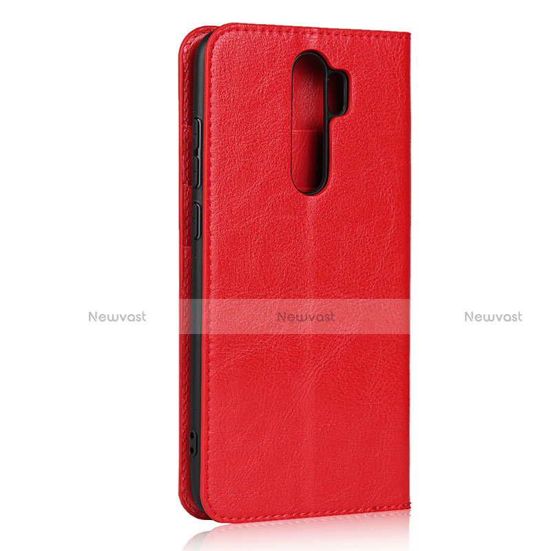 Leather Case Stands Flip Cover T17 Holder for Xiaomi Redmi Note 8 Pro Red