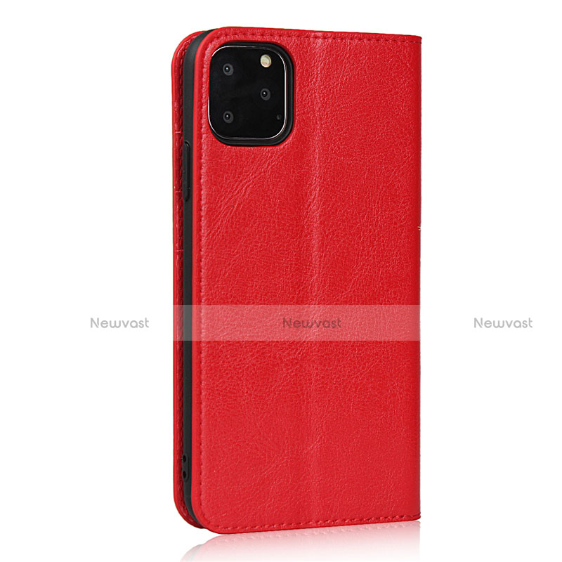 Leather Case Stands Flip Cover T18 Holder for Apple iPhone 11 Pro Max Red