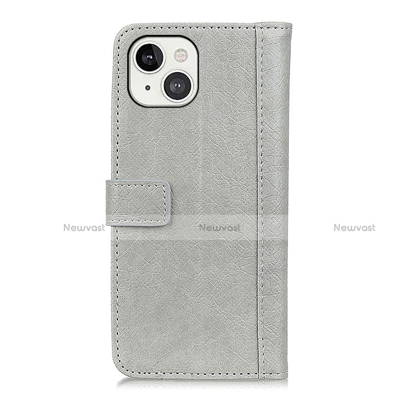 Leather Case Stands Flip Cover T18 Holder for Apple iPhone 14 Plus