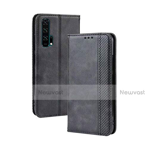 Leather Case Stands Flip Cover T18 Holder for Huawei Honor 20 Pro Black