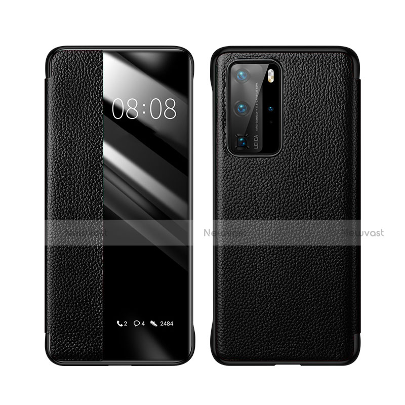Leather Case Stands Flip Cover T18 Holder for Huawei P40 Pro