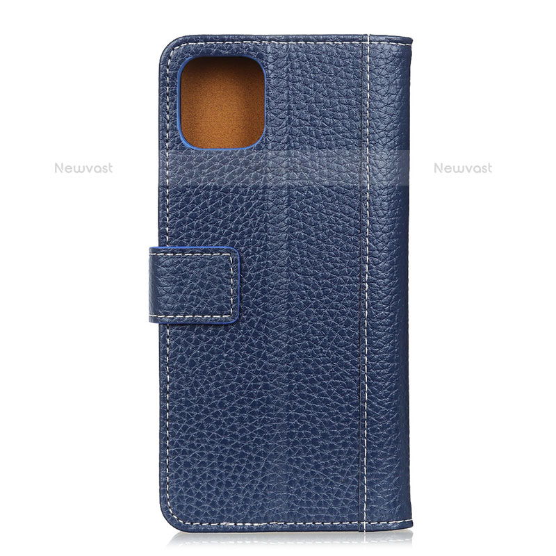Leather Case Stands Flip Cover T19 Holder for Xiaomi Mi 11 5G Blue