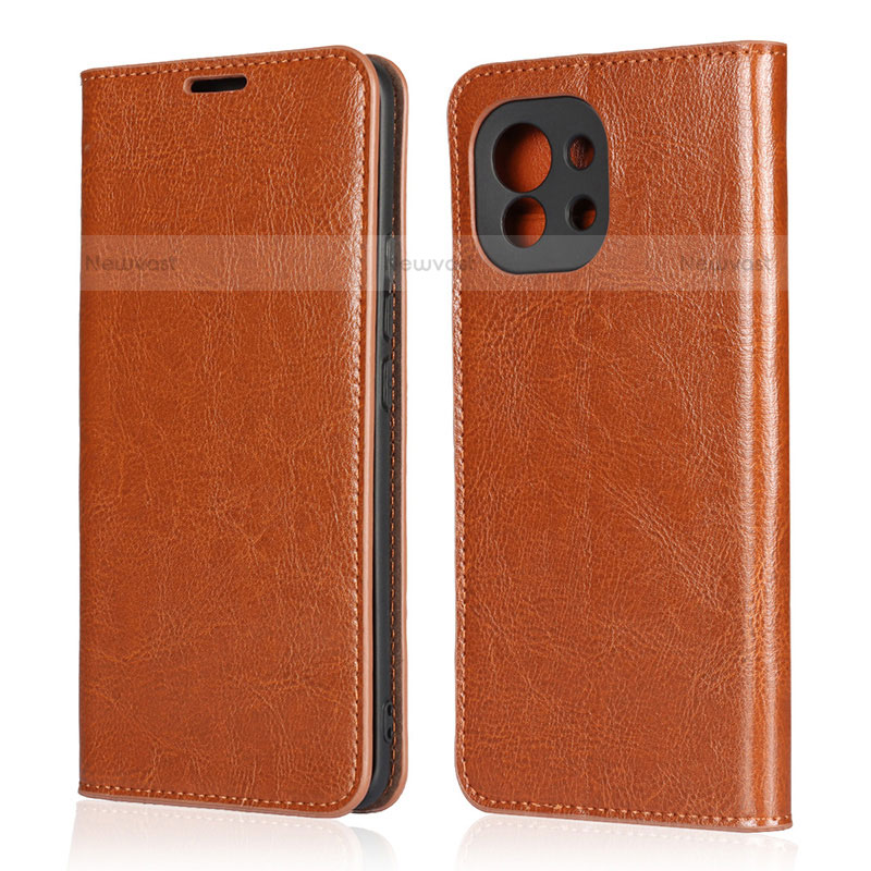 Leather Case Stands Flip Cover T21 Holder for Xiaomi Mi 11 Lite 4G