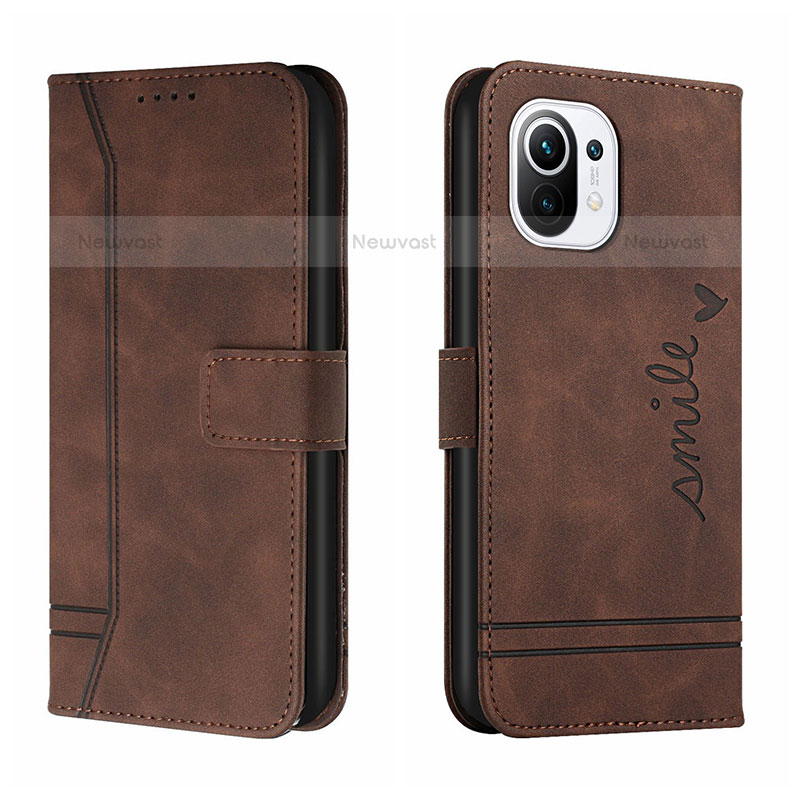 Leather Case Stands Flip Cover T22 Holder for Xiaomi Mi 11 Lite 5G