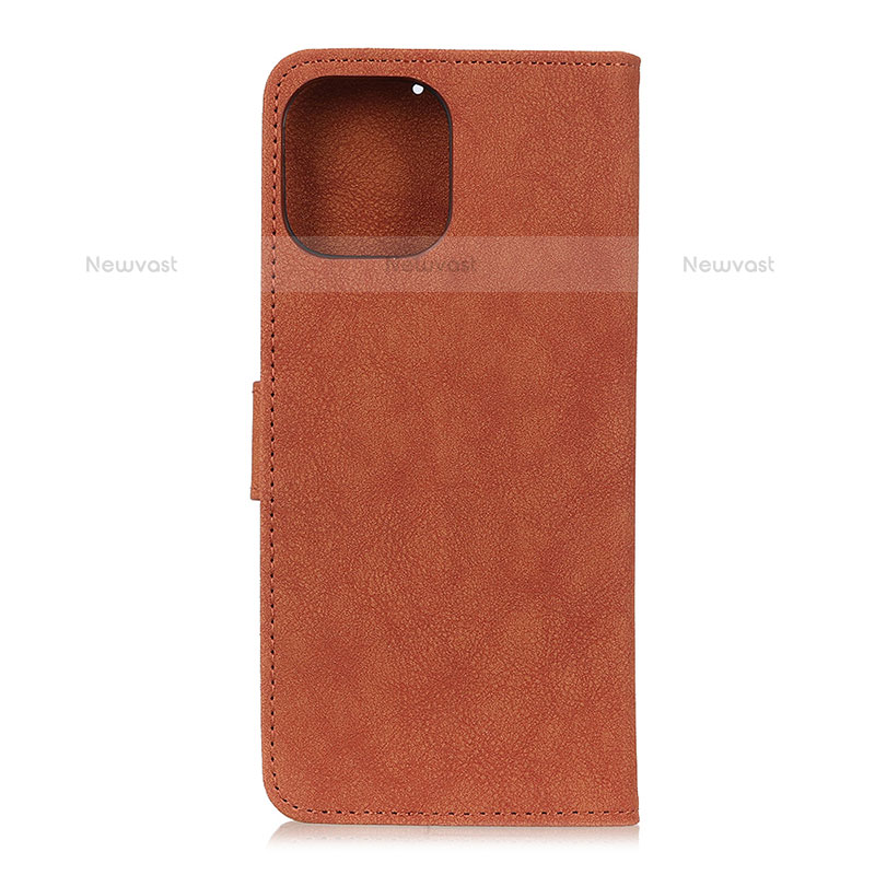 Leather Case Stands Flip Cover T23 Holder for Xiaomi Mi 11 Lite 5G Brown