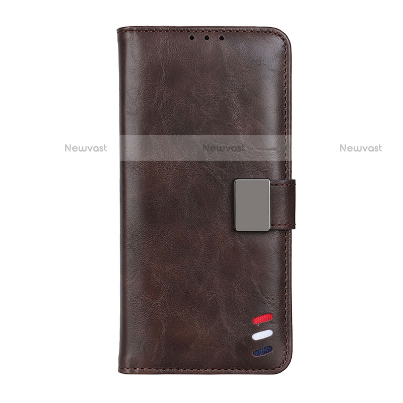 Leather Case Stands Flip Cover T24 Holder for Samsung Galaxy Note 20 Ultra 5G Brown