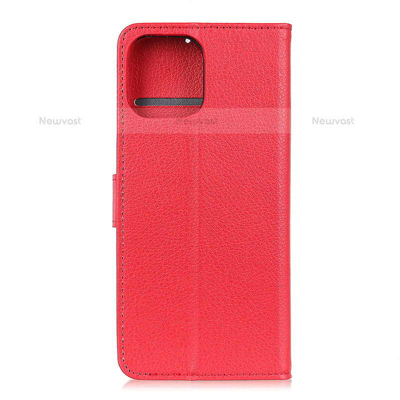 Leather Case Stands Flip Cover T25 Holder for Xiaomi Mi 11 5G Red