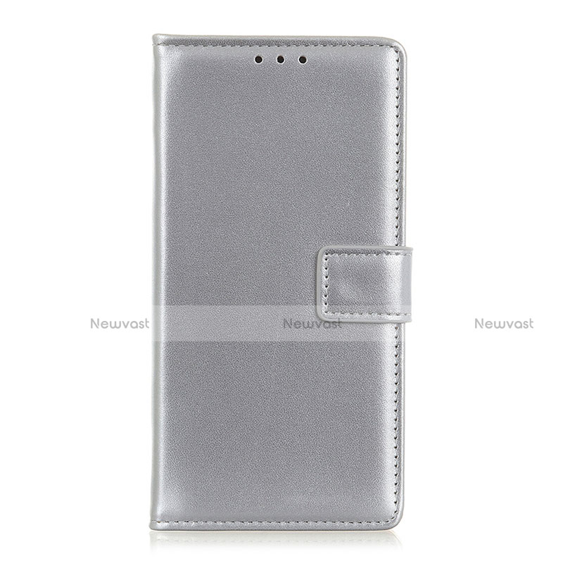 Leather Case Stands Flip Cover T26 Holder for Samsung Galaxy Note 20 5G Silver