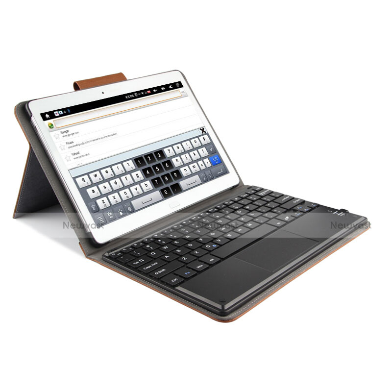 Leather Case Stands Flip Cover with Keyboard for Huawei MediaPad M2 10.0 M2-A01 M2-A01W M2-A01L Brown