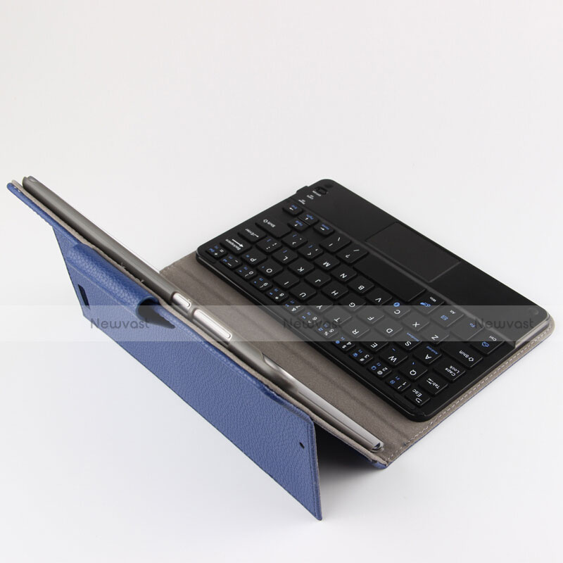 Leather Case Stands Flip Cover with Keyboard for Huawei Mediapad M3 8.4 BTV-DL09 BTV-W09 Blue