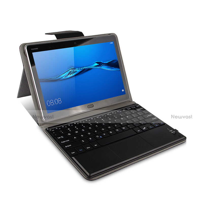 Leather Case Stands Flip Cover with Keyboard for Huawei MediaPad M3 Lite 10.1 BAH-W09 Black