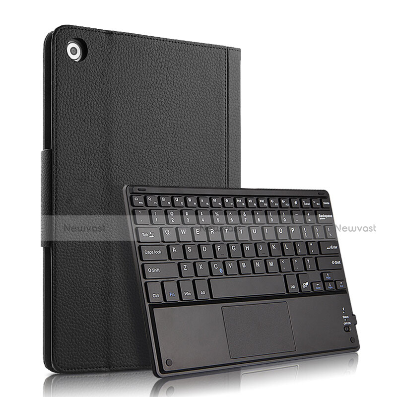 Leather Case Stands Flip Cover with Keyboard for Huawei MediaPad M5 10.8 Black