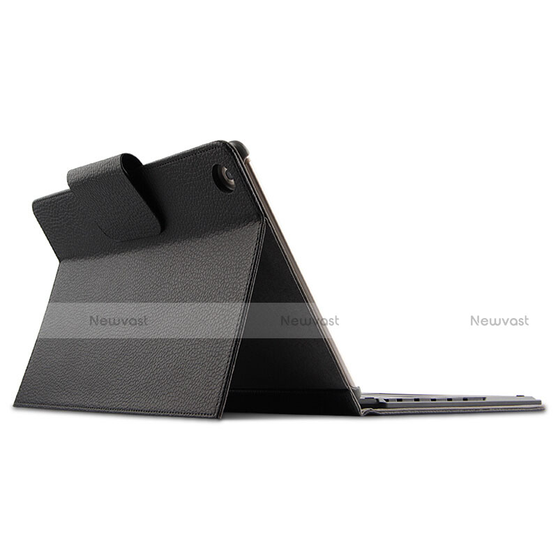 Leather Case Stands Flip Cover with Keyboard for Huawei MediaPad M5 10.8 Black