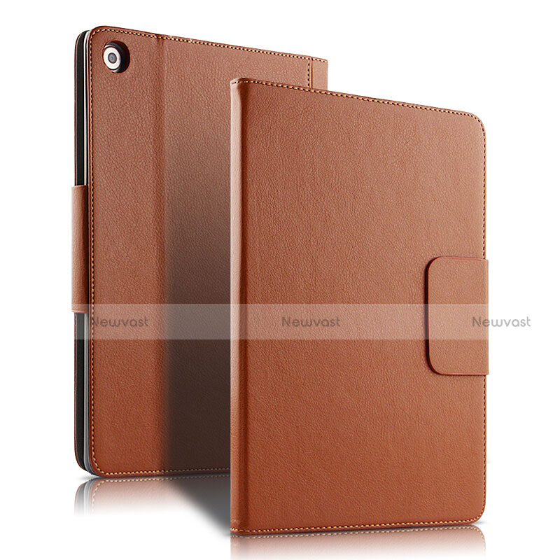 Leather Case Stands Flip Cover with Keyboard for Huawei MediaPad M5 10.8 Brown