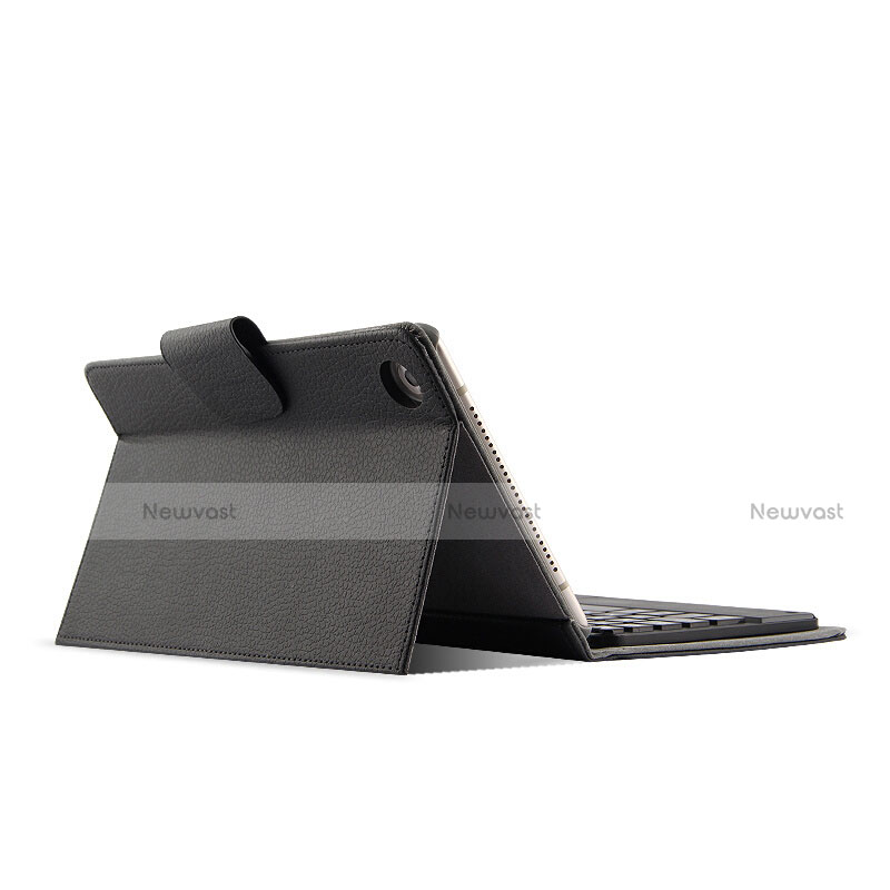 Leather Case Stands Flip Cover with Keyboard for Huawei MediaPad M5 8.4 SHT-AL09 SHT-W09 Black