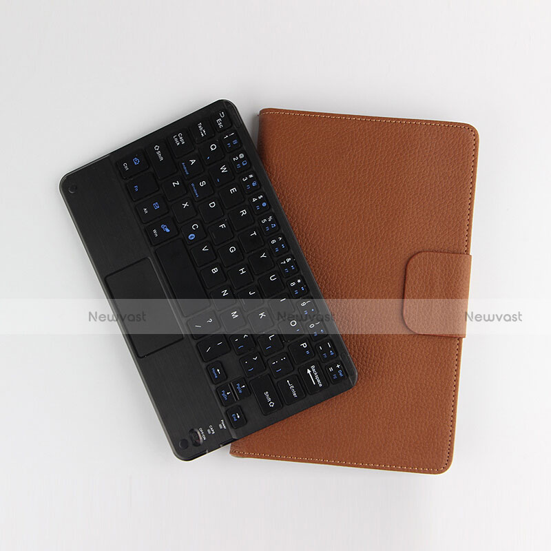 Leather Case Stands Flip Cover with Keyboard for Huawei MediaPad T3 8.0 KOB-W09 KOB-L09 Brown