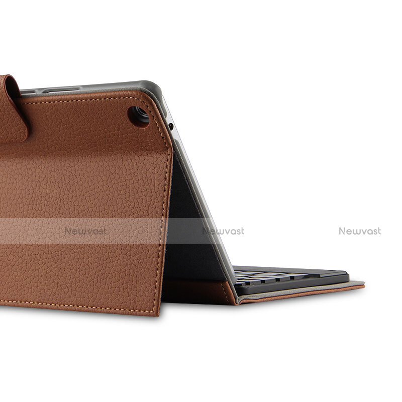 Leather Case Stands Flip Cover with Keyboard for Huawei MediaPad T3 8.0 KOB-W09 KOB-L09 Brown