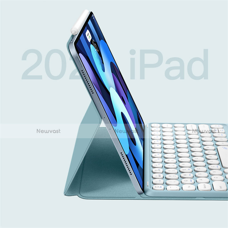 Leather Case Stands Flip Cover with Keyboard K01 for Apple iPad Air 10.9 (2020)