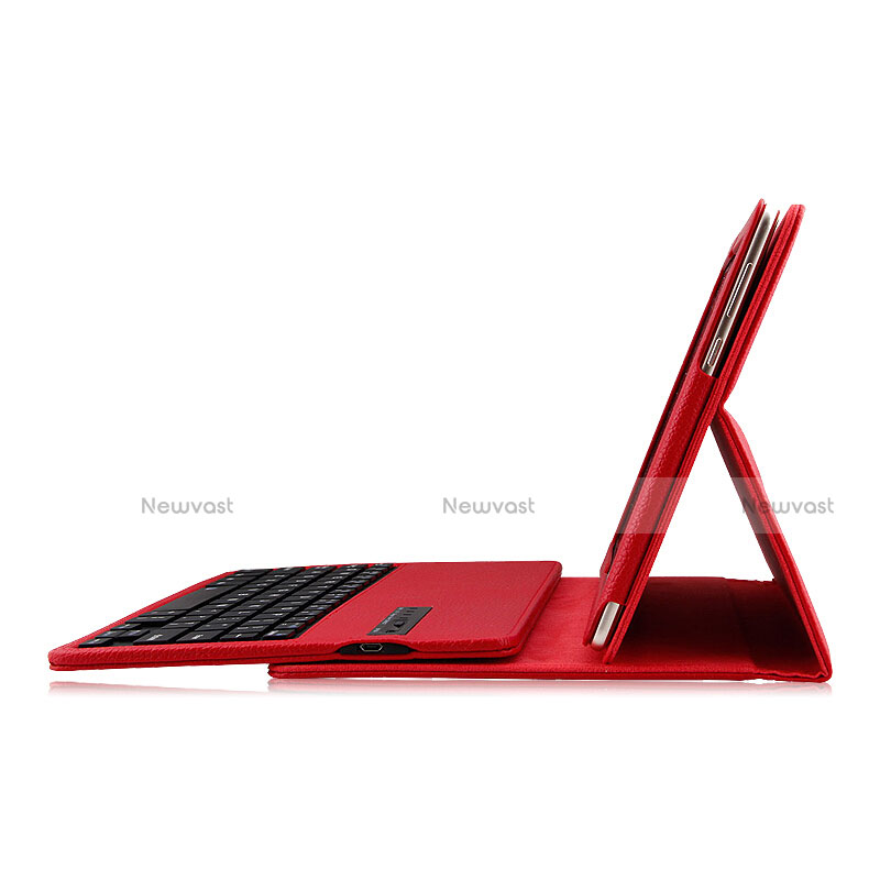 Leather Case Stands Flip Cover with Keyboard L01 for Huawei MediaPad M3 Lite 10.1 BAH-W09 Red
