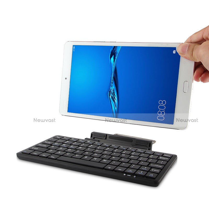 Leather Case Stands Flip Cover with Keyboard L01 for Huawei MediaPad M5 Pro 10.8 Black